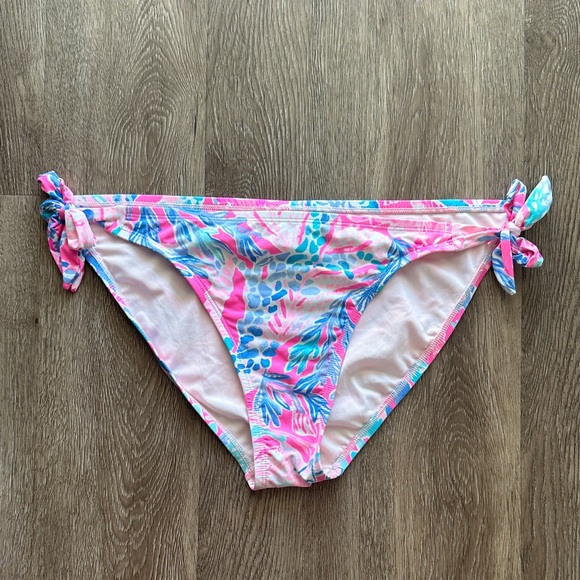 Lilly Pulitzer Pink Pascha Guava Bikini Bottom Size 12 - Picture 1 of 4